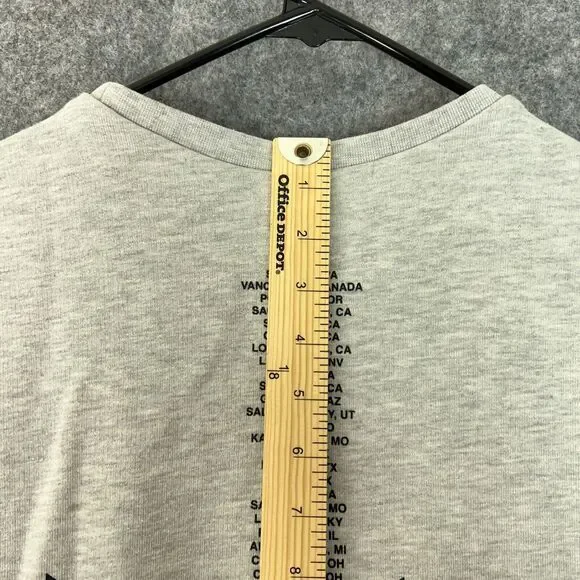 Justin Bieber Women Sweatshirt 6 Gray H&M Cut Off Long Crew Neck Concert Purpose - Picture 9 of 11